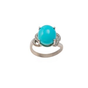 Diamond and Turquoise Ring