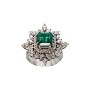 Emerald and Diamond Ring