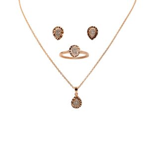 Teardrop Diamond Half Set – Rose Gold